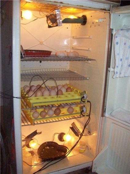 Ventilarea în incubator cu propriile mâini din spumă, din frigider