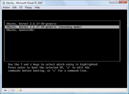 Virtualizarea ubuntu pe Windows Vista - produse software