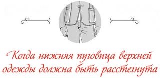 В такъв случай най-долния бутон връхни дрехи трябва да напусне отменено