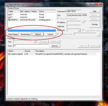 Restaurarea echipamentelor bazate pe routeros mikrotik folosind instrumentul netinstall