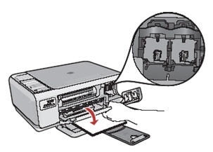 Înlocuirea cartușelor cu jet de cerneală în mf hp photosmart c4200, c4300, c4400, c4500 - enciclopedie -