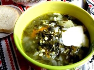 Borsch verde cu orez