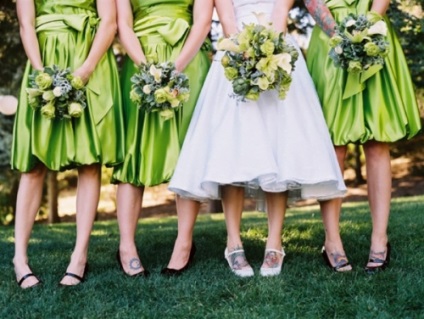 Zöld friss színek az esküvő, szép esküvő, eredeti, szokatlan, elegáns