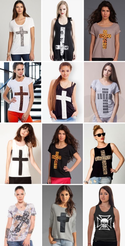 Női póló kereszttel - divat trendek 2015, hogyan kell kiválasztani, és hol lehet megvásárolni, az árak és képek