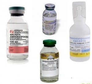 Acidul aminocaproic în nas atunci când se utilizează medicamentul