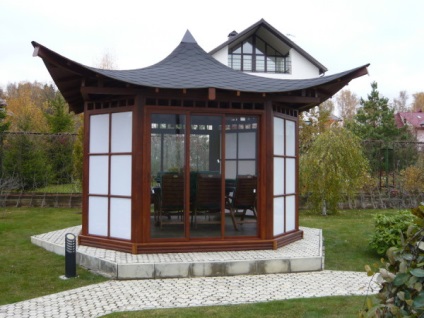 Design de foișor din policarbonat, cărămizi, metal pentru cabane de vară, grădină, design,