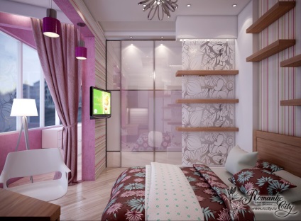 Designul unui dormitor pentru copii combinat cu o loggie