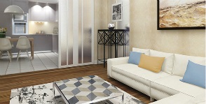 Proiectați un apartament standard cu 2 camere din seria 1-335 cu o fotografie