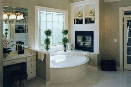 Дизайнът на баня с прозореца с опции за дизайн за ремонт и дизайн на банята
