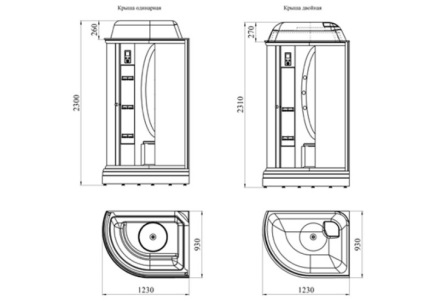 Cabine de duș dimensiuni, prețuri fotografie