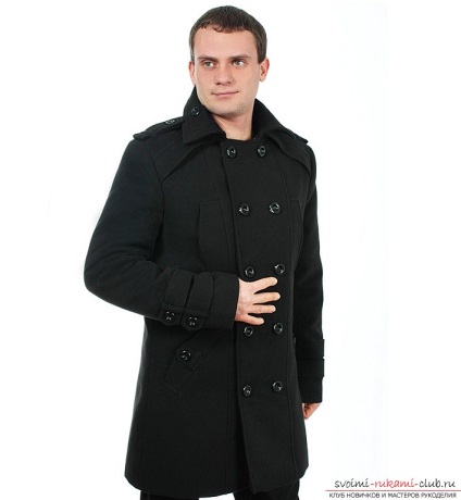 Elegáns és stílusos kabát a férfiak számára a minta saját kezűleg