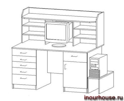 Schițe și desene ale birourilor de calculatoare, în casa noastră