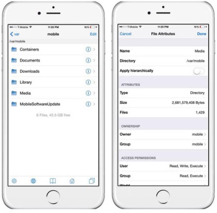 IFile - áttekintés a fájlkezelő iPhone 6