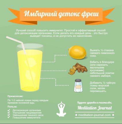 Ginger detoxifiant proaspat (cel mai bun mod de a stimula imunitatea)