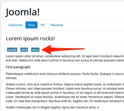 Cum de a crea o redefinire a layout-ului pentru tag-uri joomla - joomla! În rusă