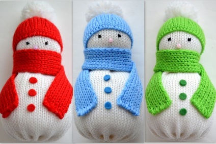 Cum de a lega un capac de pălărie pentru un om de zăpadă - amigurumi sehma pentru începători amigurumik