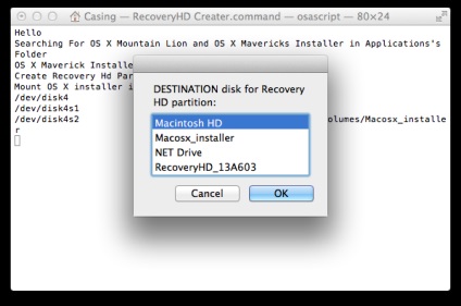 Cum se re-crea partiția de recuperare hd pentru os x mavericks și os x mountain leu