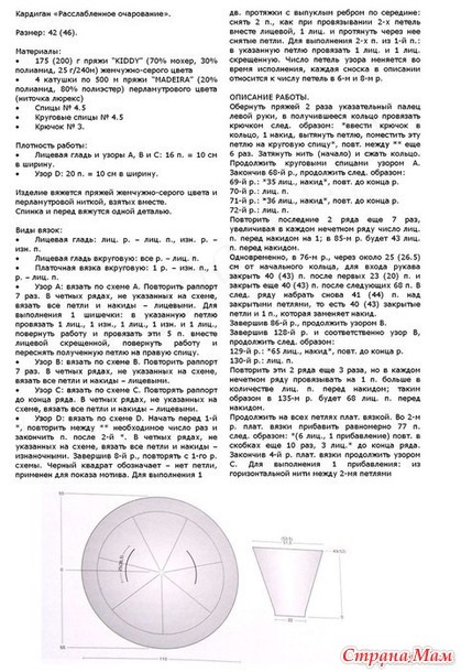 Cardigan-cerc prin scheme de cardigan - farmec relaxat - Kaunimania - țară de mame