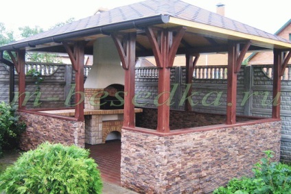 Pavilioane de piatră frumoase cu grătar (10 foto-idei de design original)