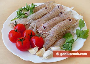 Marine sáska garnélarák vörösbor, tenger gyümölcsei és hal, ragyogó főzés - receptek