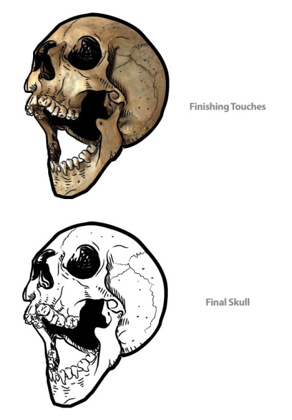 Desenați un craniu vector într-un ilustrator