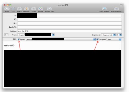 Konfigurálása gpg (PGP) titkosítás a postai Mac OS, napositive