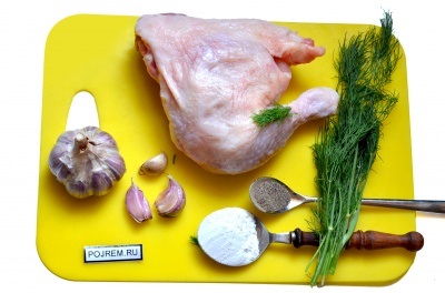 Csirkecomb, fokhagymás - lépésről lépésre recept, hogyan kell főzni fotókkal
