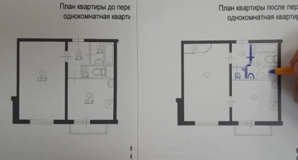 Reamenajarea unui apartament cu o cameră în casă