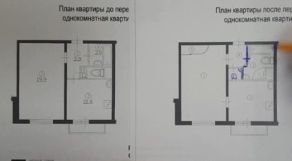 Reamenajarea unui apartament cu o cameră în casă