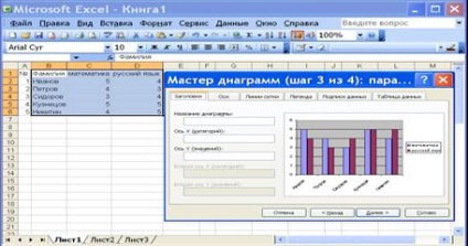 Desenarea diagramelor în programul Excel
