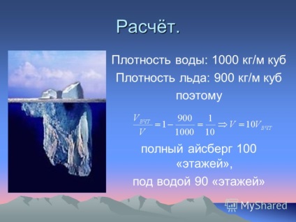Prezentarea pe tema lucrării a fost făcută de un elev de clasa a 7-aa aisbergului roșu de gheață din ocean