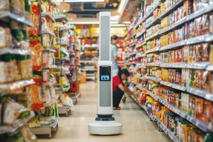 Robot Merchandiser monitorizează aspectul mărfurilor pe rafturile de supermarketuri