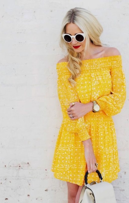 Cu ce ​​să poarte și să combine o rochie galben strălucitoare, 1001 post