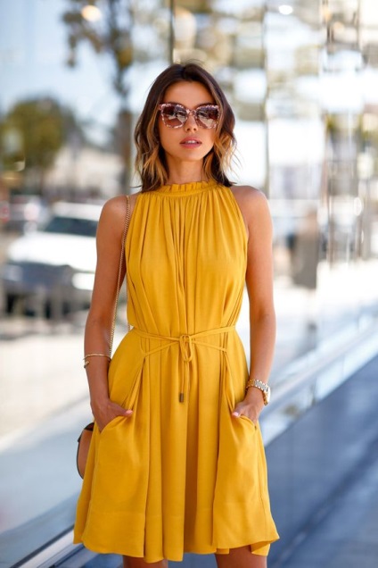 Cu ce ​​să poarte și să combine o rochie galben strălucitoare, 1001 post
