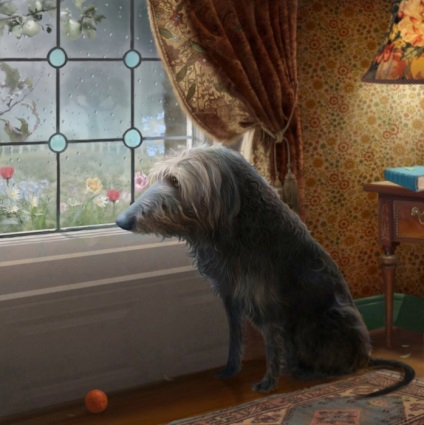Foarte bun tobi de câine - eroul ilustrațiilor amuzante ale artistului britanic