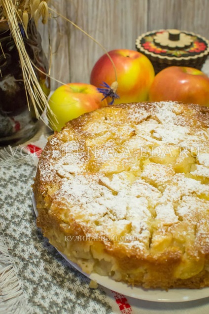 Charlotte cu mere pe chefir - rețetă cu fotografie pas cu pas în cuptor, magică