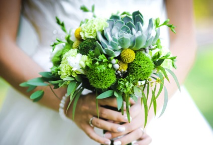 Juicy nunta in design de culoare verde, fotografie, stilist sfaturi