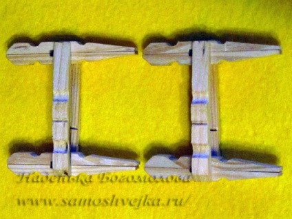 Catedra pentru păpuși din clothespins - mașină de cusut - site pentru iubitorii de cusut și de mătase