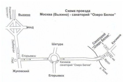 Megközelítés, a szanatórium „Lake White” Moszkva Városháza - a hivatalos honlapon foglalás utalványok