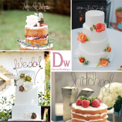Toppers pentru idei de tort de nunta