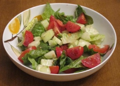 Variációk a téma a „saláta paradicsom és uborka