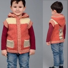 Tricotarea jachetei fără mâneci pentru elevul școlar
