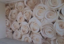 Hârtii 3d pe pereți, alb-negru în camera copiilor, flori de trandafiri în interiorul dormitorului, combinăm și