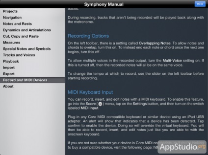 App Store szimfónia pro - nagy zene könyvek ipad - projekt appstudio