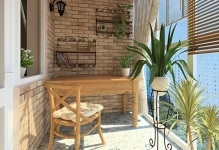 Balcon în stilul de fotografie din Provence, stil în interiorul loggiei, decorare cu mâinile, video