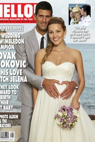 Campionul la campionat la Wimbledon, Novak Djokovic, sa căsătorit cu o prietena însărcinată