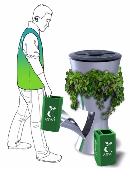 Urnuri decorative «braun envi» reciclează gunoi în compost, I și design peisagistic