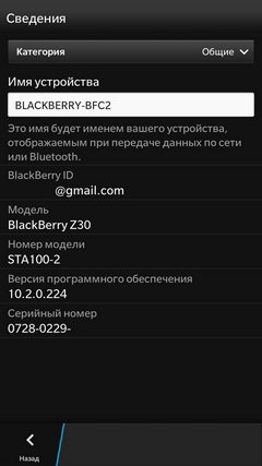 Revizuirea detaliată a smartphone-ului blackberry z30