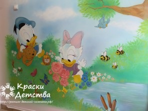 Proiectarea unei grădinițe - desene pe pereți - cele mai bune desene animate