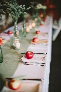 Fructe în decorul nunții de toamnă